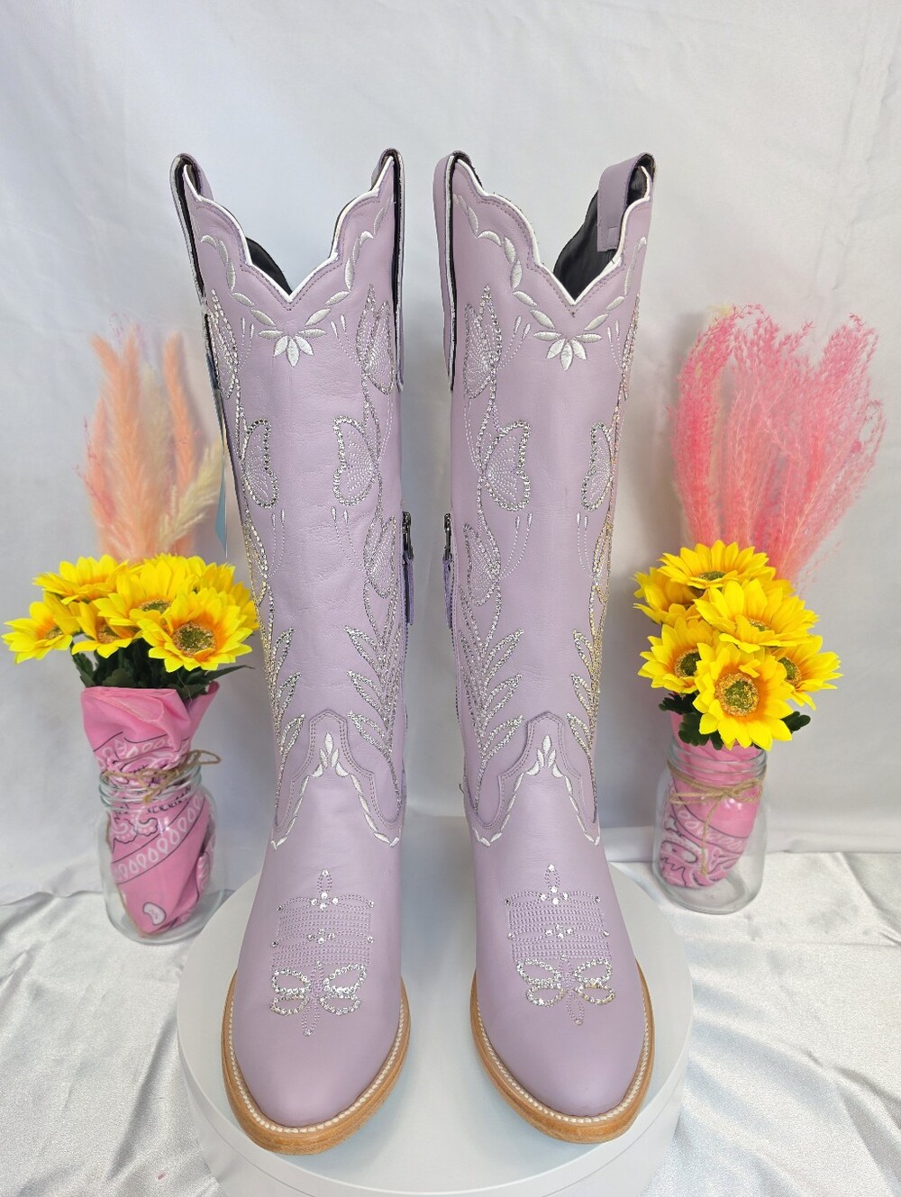 Lane Sweet Memories Cowgirl Boots with SWAROVSKI Crystals SIZE 7.5 - Picture 3 of 10